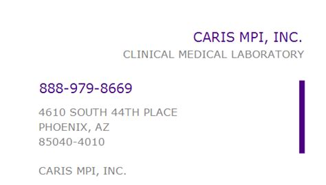 npi 1013973866|caris mpi inc arizona.